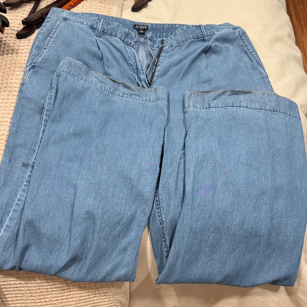 J.Crew Sky Blue Denim Trousers